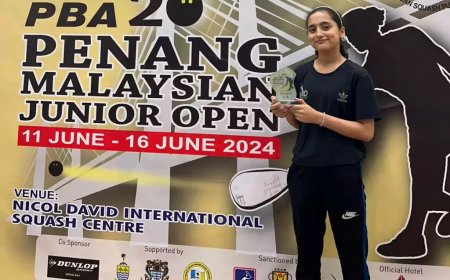 Mahnoor takes home her 2nd gold medal at the Penang Malaysian Junior Open 2024