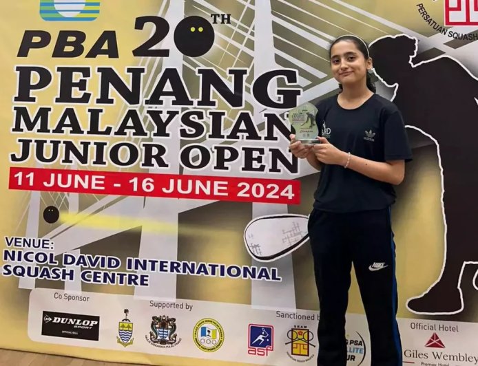 Mahnoor takes home her 2nd gold medal at the Penang Malaysian Junior Open 2024